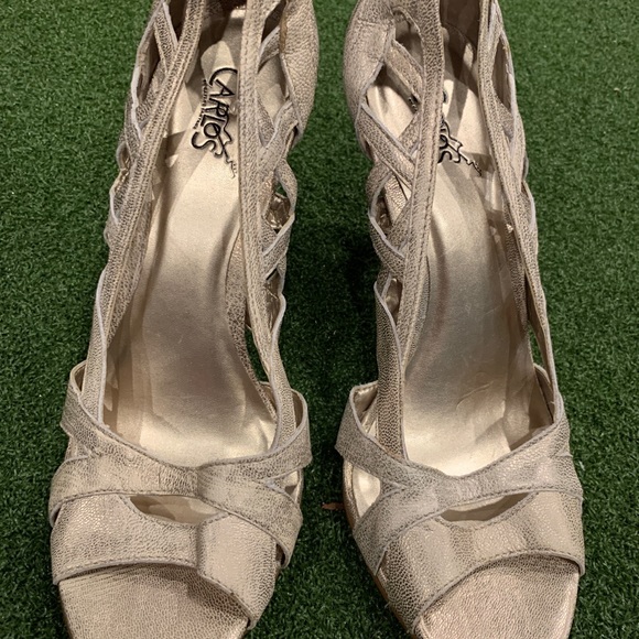 Carlos Santana gold wedges size 8.5 never worn - Picture 3 of 5